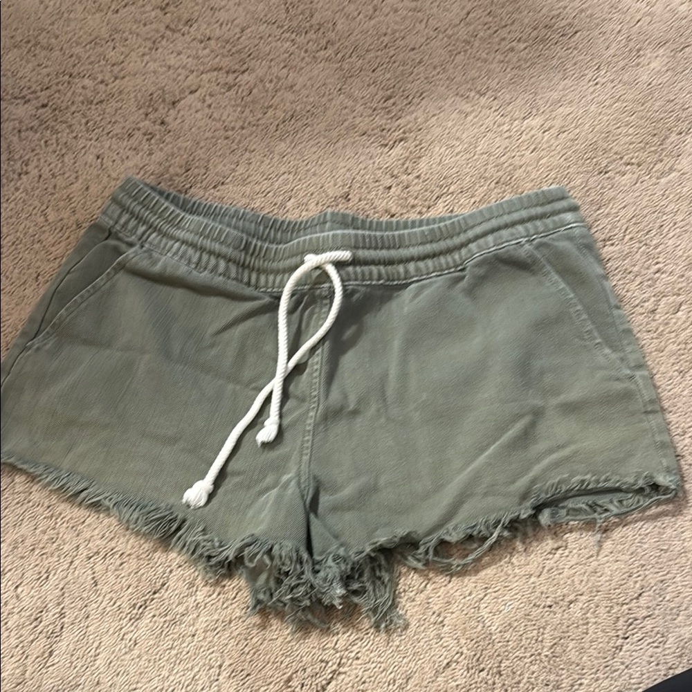 Women's Green Casual Shorts
